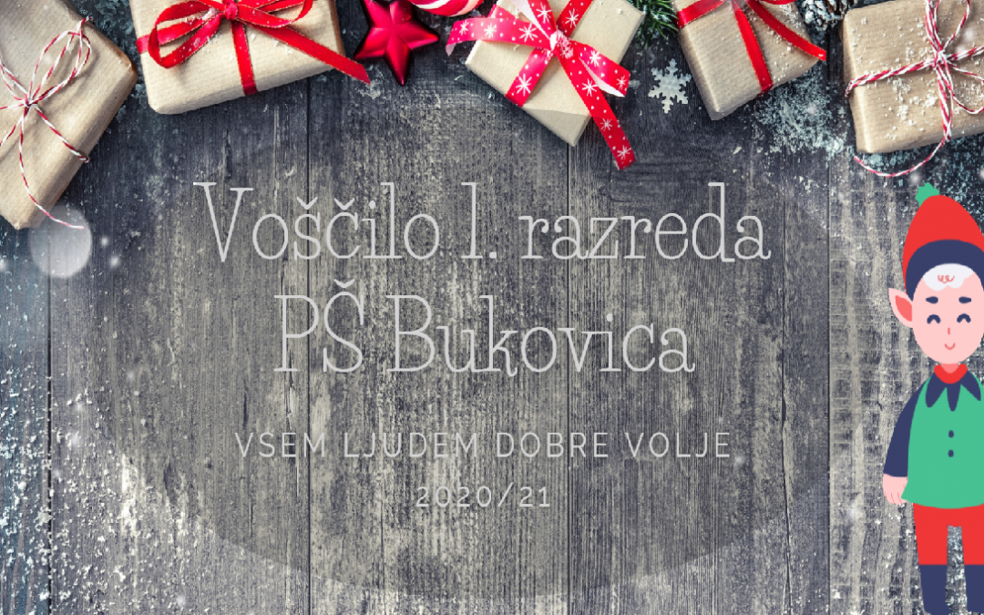 Voščilo 1. razreda PŠ Bukovica