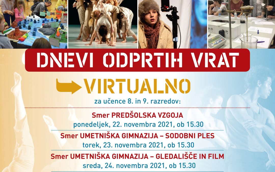 Povabilo na predstavitev programov: Srednja vzgojiteljska šola, gimnazija in umetniška gimnazija Ljubljana